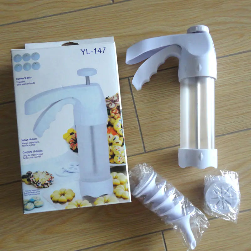 Cookie Press with Cookie Stencils and Molds