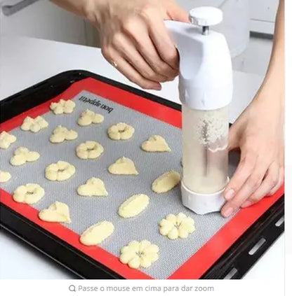 Cookie Press with Cookie Stencils and Molds